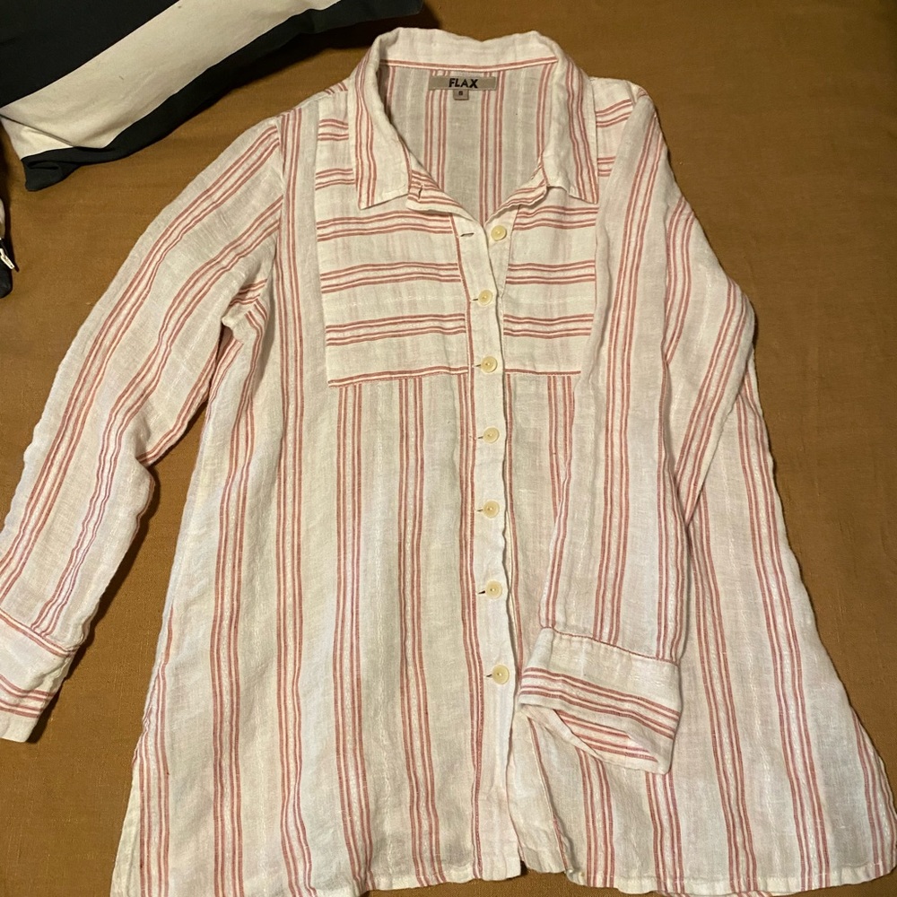 Flax size small 100% linen tunic/ top